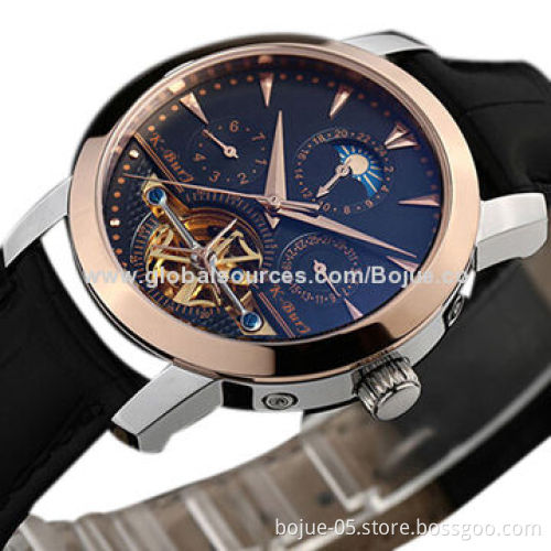 Men's black belt watch and contracted style calendarNew